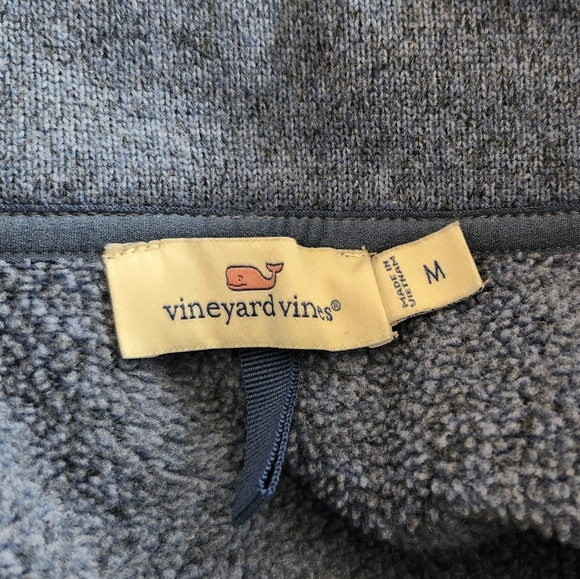 Vineyard Vines Women's Full-zip Fleece Blue Vest Jacket Size Medium - Picture 7 of 7